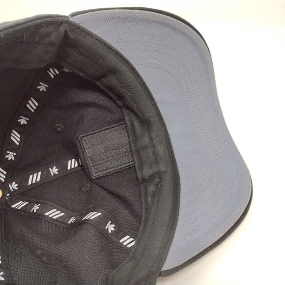 adidas Gold Trefoil Logo Black Slideback Hat Cap Adjustable Embroidered One Size - Picture 9 of 10